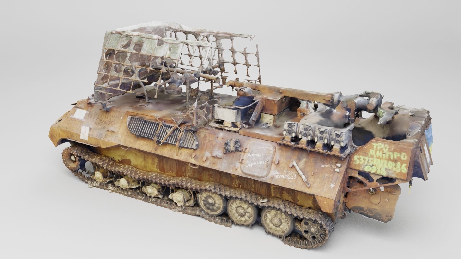 Russian SPR-2M Rtut-BM destroyed by Ukrainian army 3D model_3