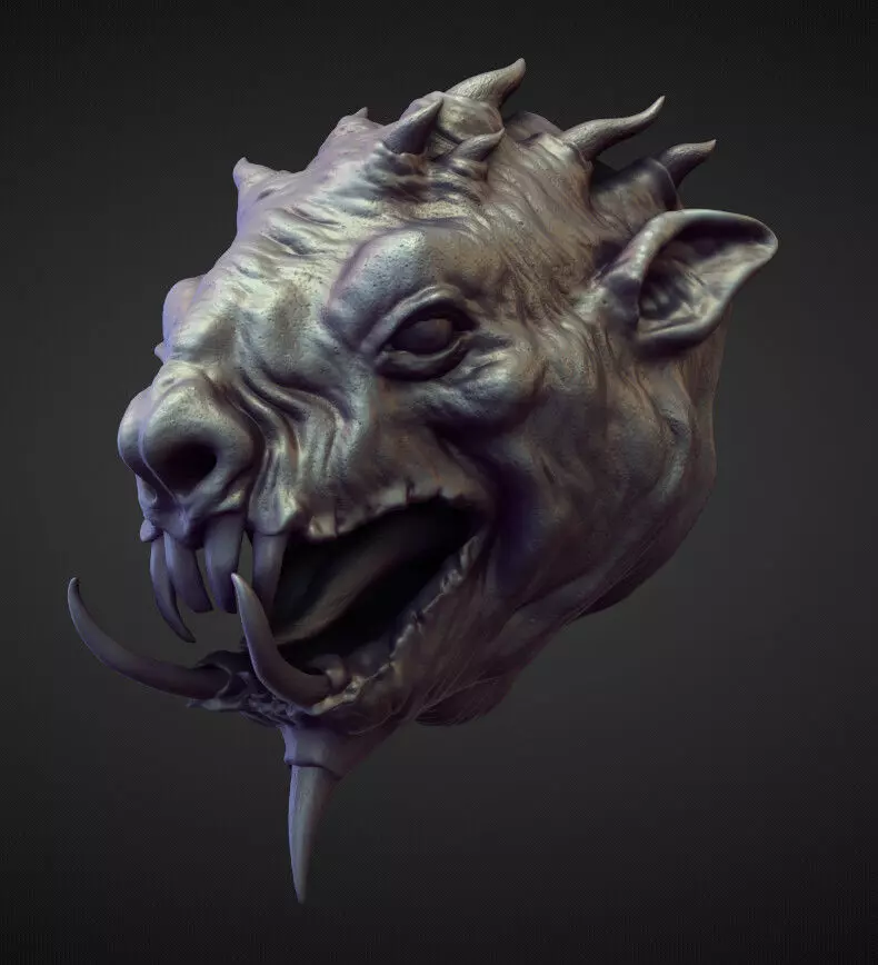 HEAD18 high poly sculpt 3D model_0