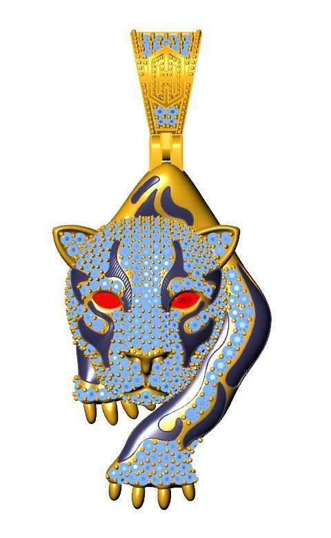 tiger pendant 3D print model_1
