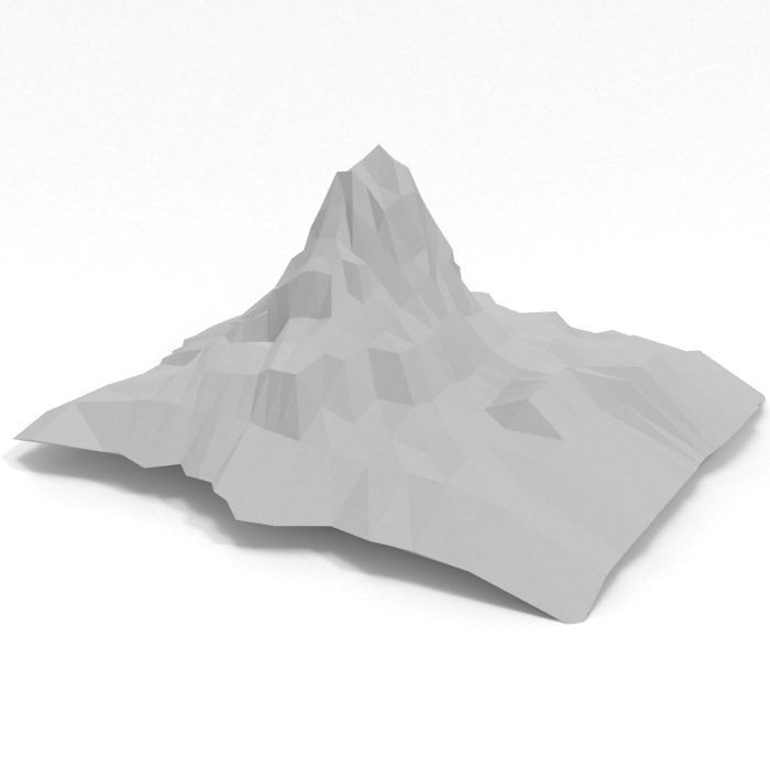 Lowpoly Landscape Mountain and Hill Game ready Low-poly 3D model_2