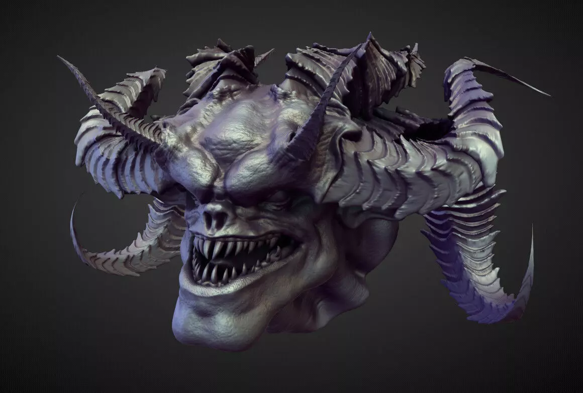 HEAD32 high poly sculpt 3D model_0