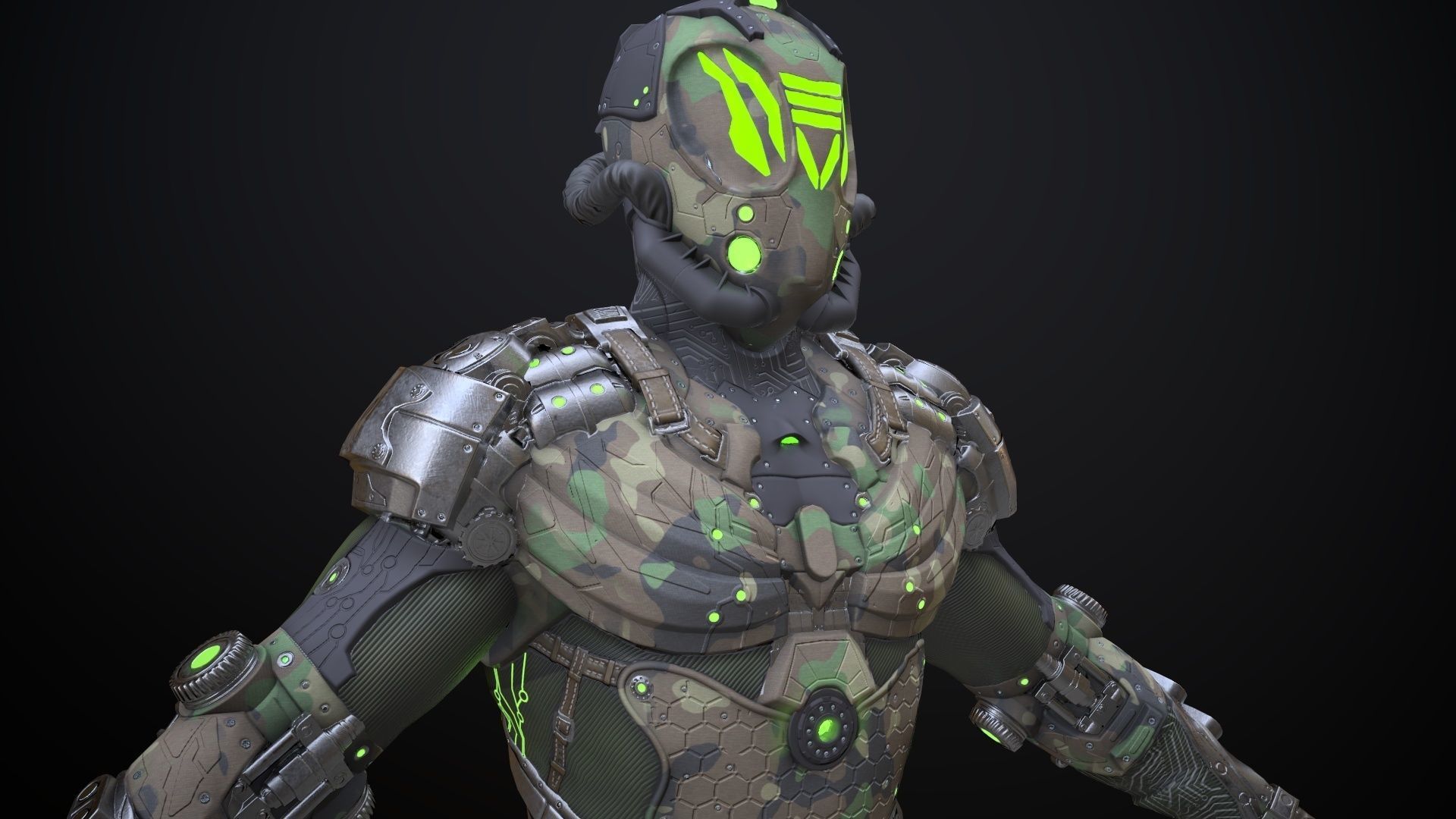 Sci-fi Character 3 Low-poly 3D model_12