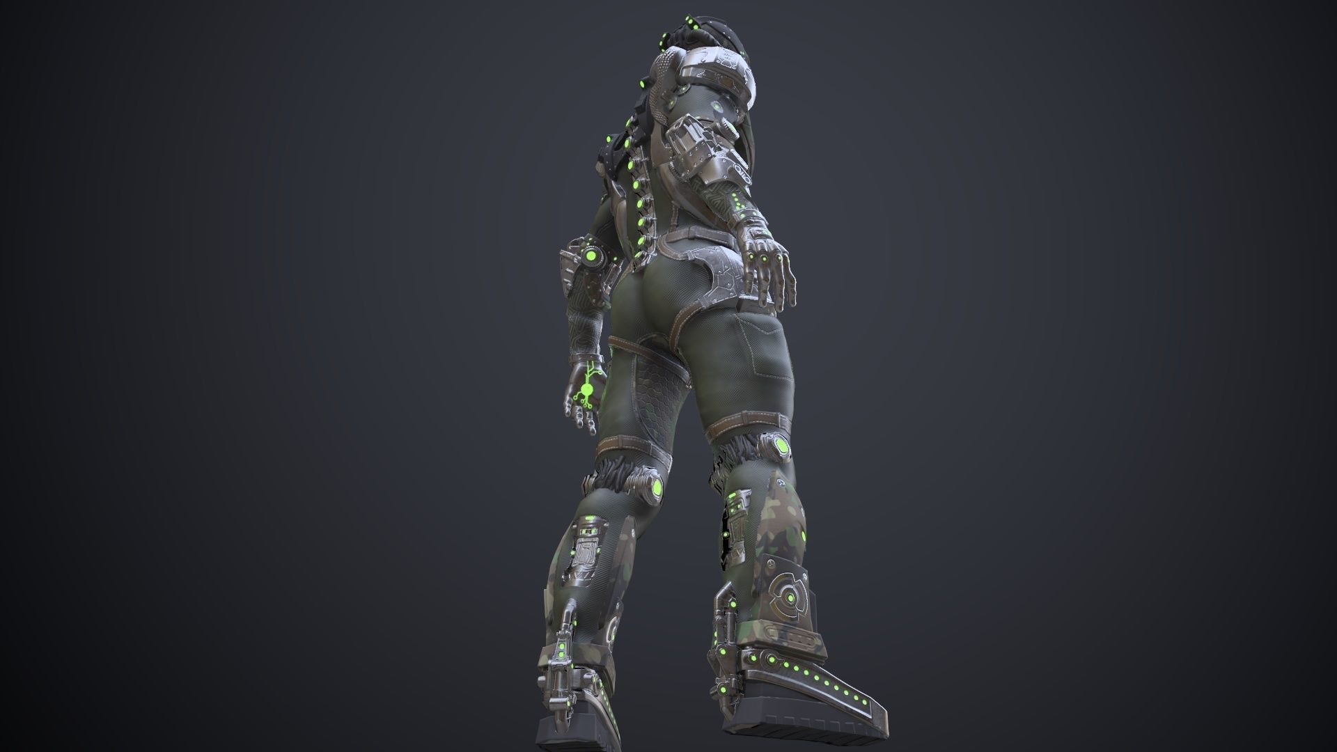 Sci-fi Character 3 Low-poly 3D model_8