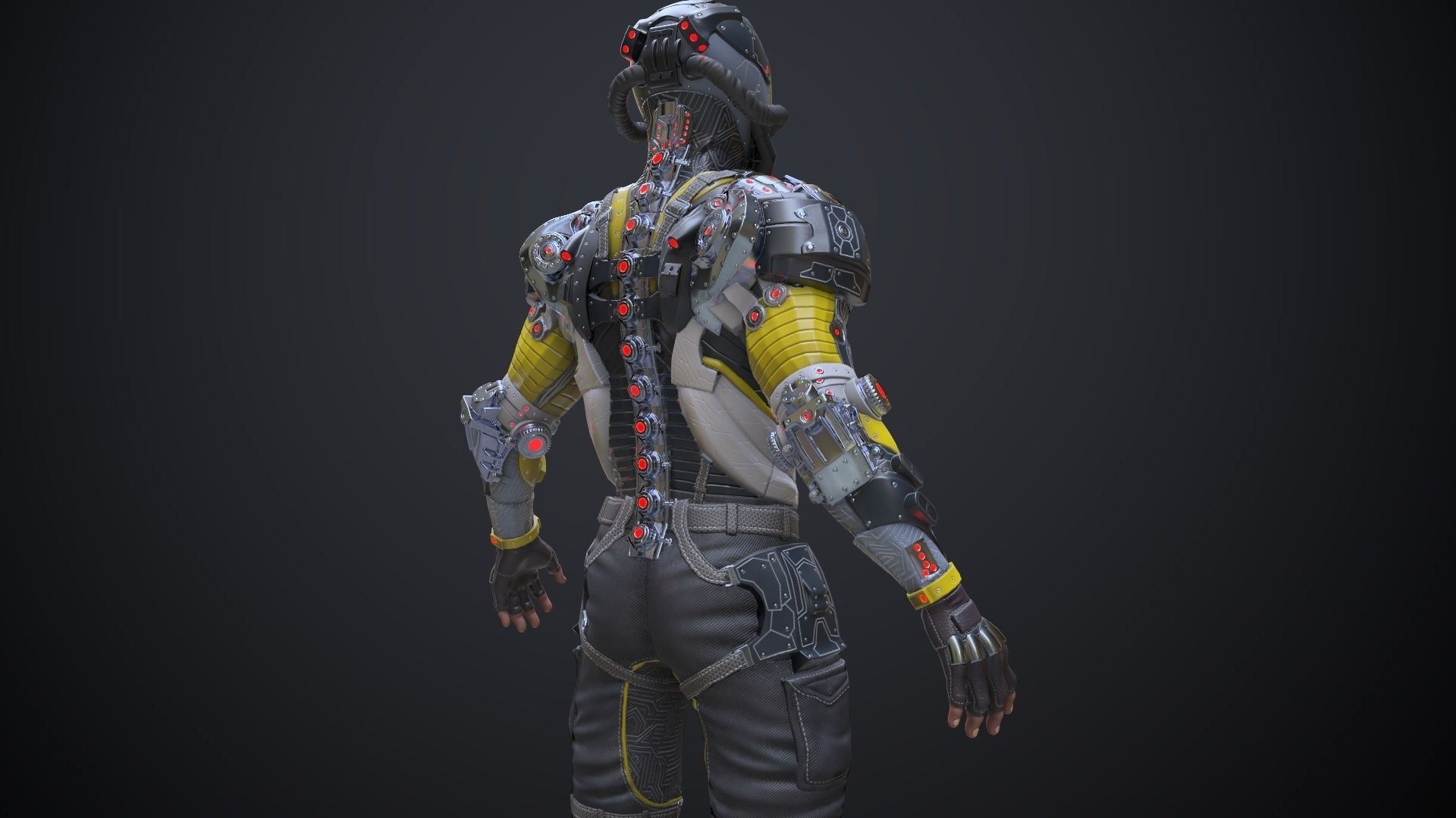 Sci-fi Character 3 Low-poly 3D model_15