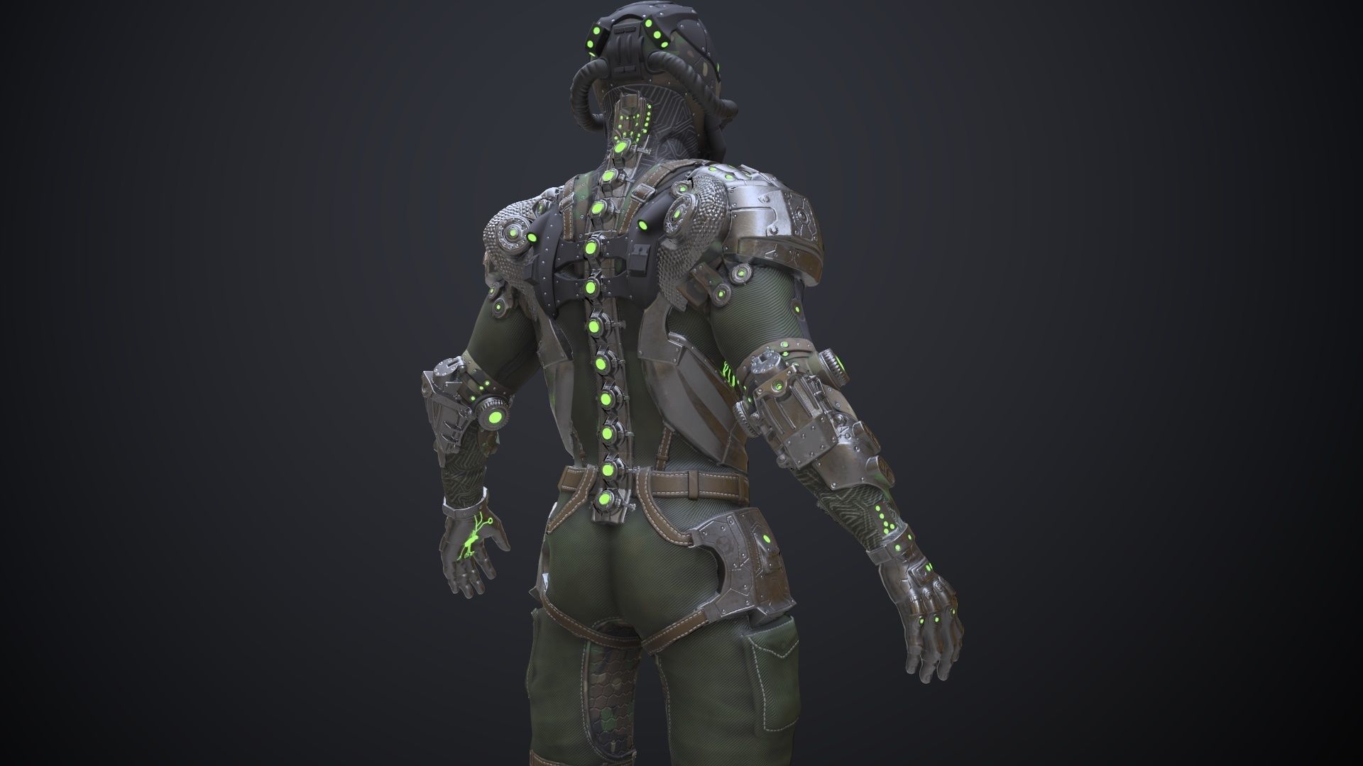 Sci-fi Character 3 Low-poly 3D model_17