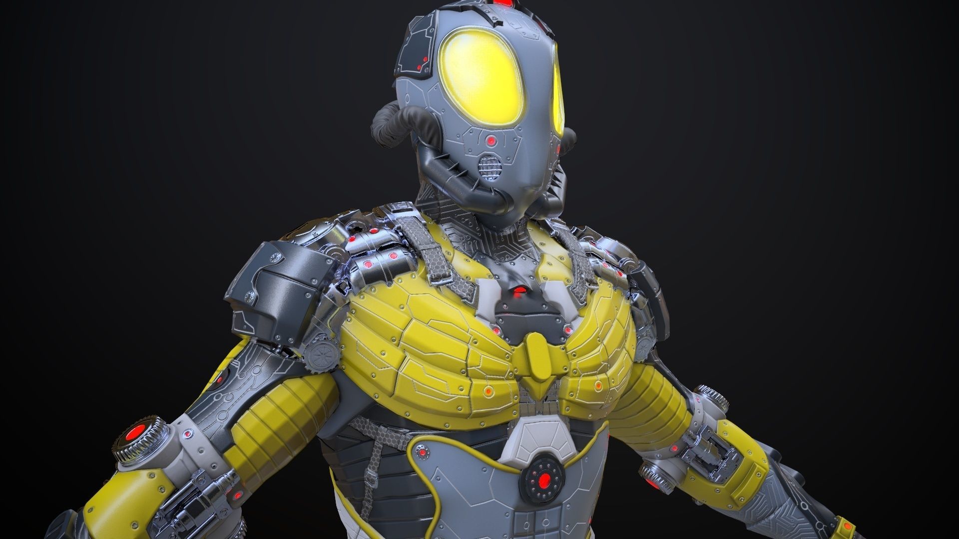 Sci-fi Character 3 Low-poly 3D model_18