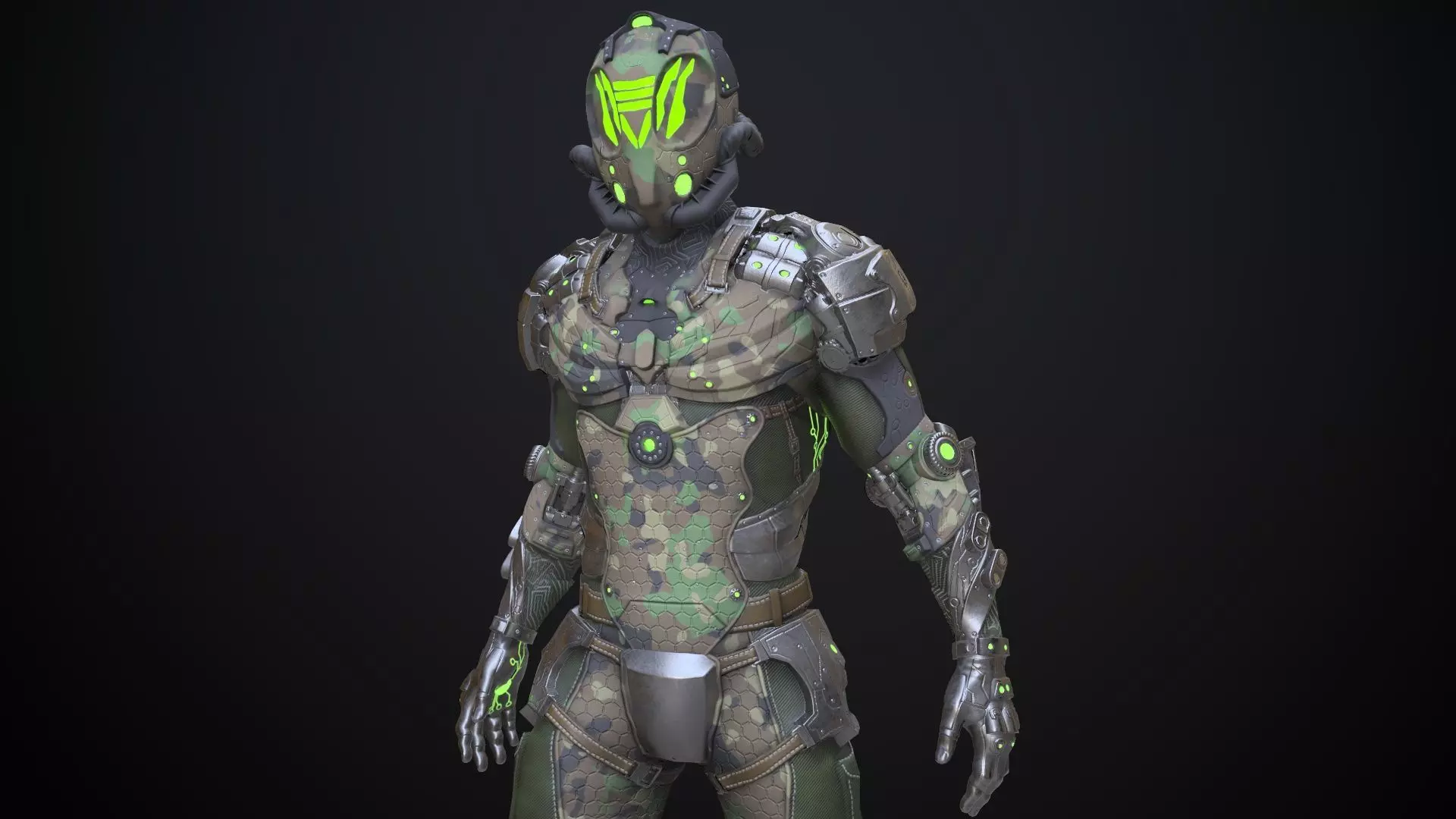 Sci-fi Character 3 Low-poly 3D model_0