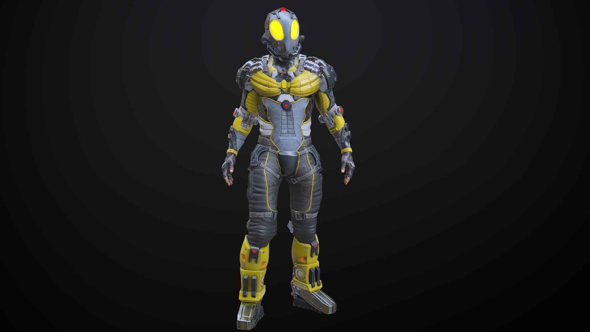 Sci-fi Character 3 Low-poly 3D model_4