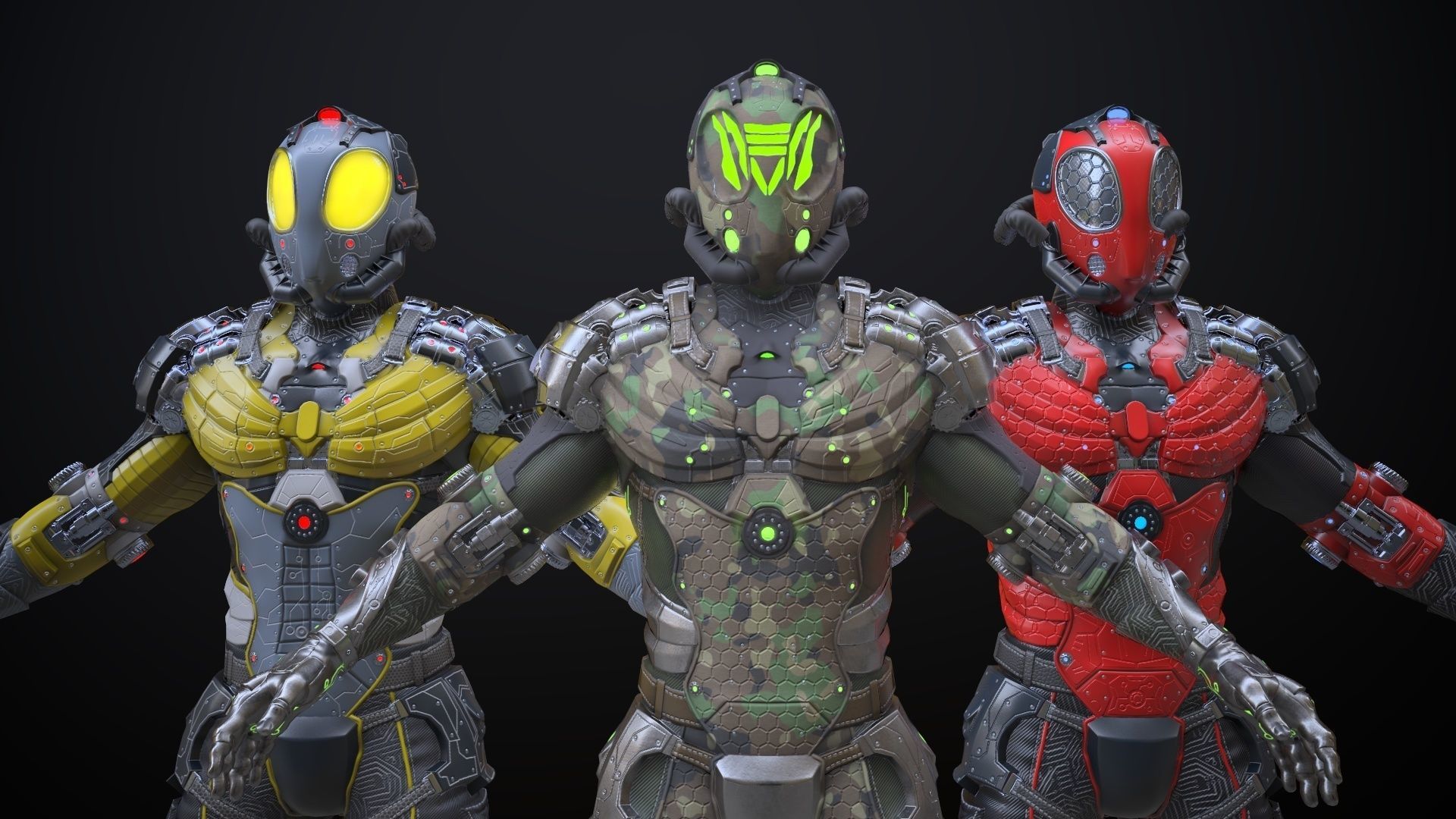 Sci-fi Character 3 Low-poly 3D model_21