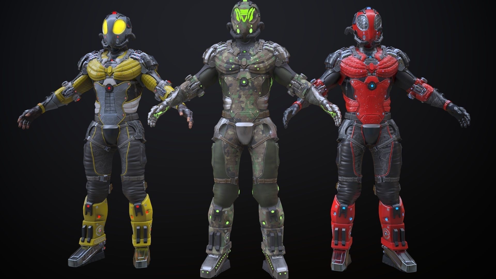 Sci-fi Character 3 Low-poly 3D model_19