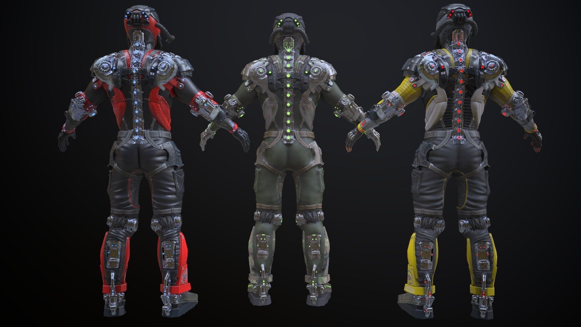 Sci-fi Character 3 Low-poly 3D model_20