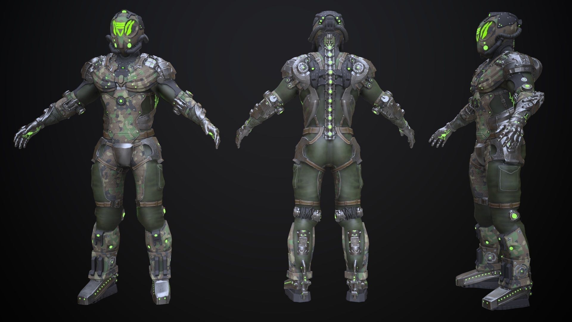 Sci-fi Character 3 Low-poly 3D model_11