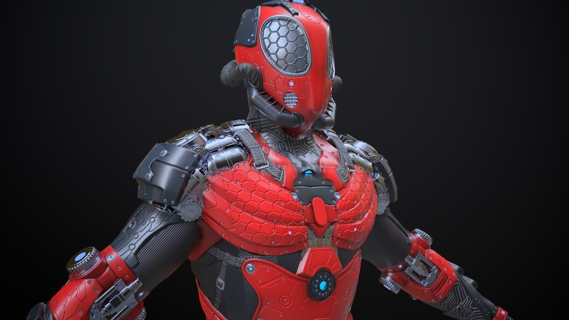 Sci-fi Character 3 Low-poly 3D model_13