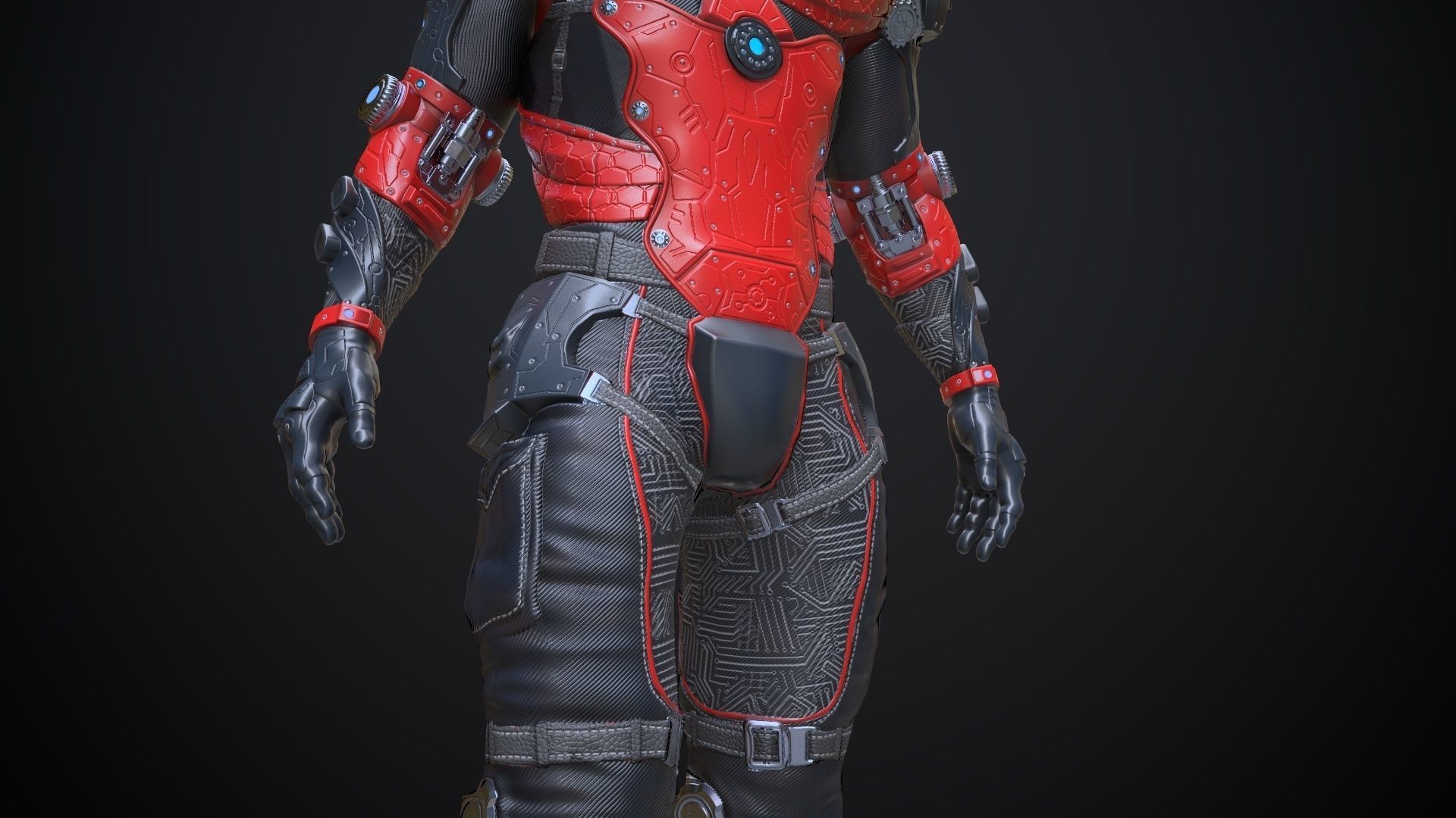 Sci-fi Character 3 Low-poly 3D model_14