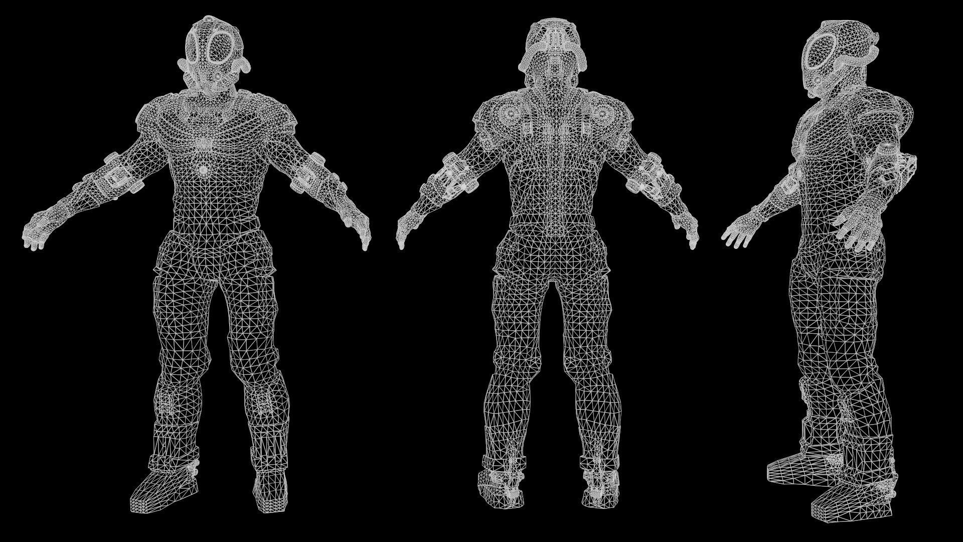 Sci-fi Character 3 Low-poly 3D model_22