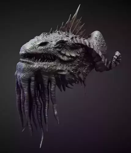 HEAD9 high poly sculpt 3D model