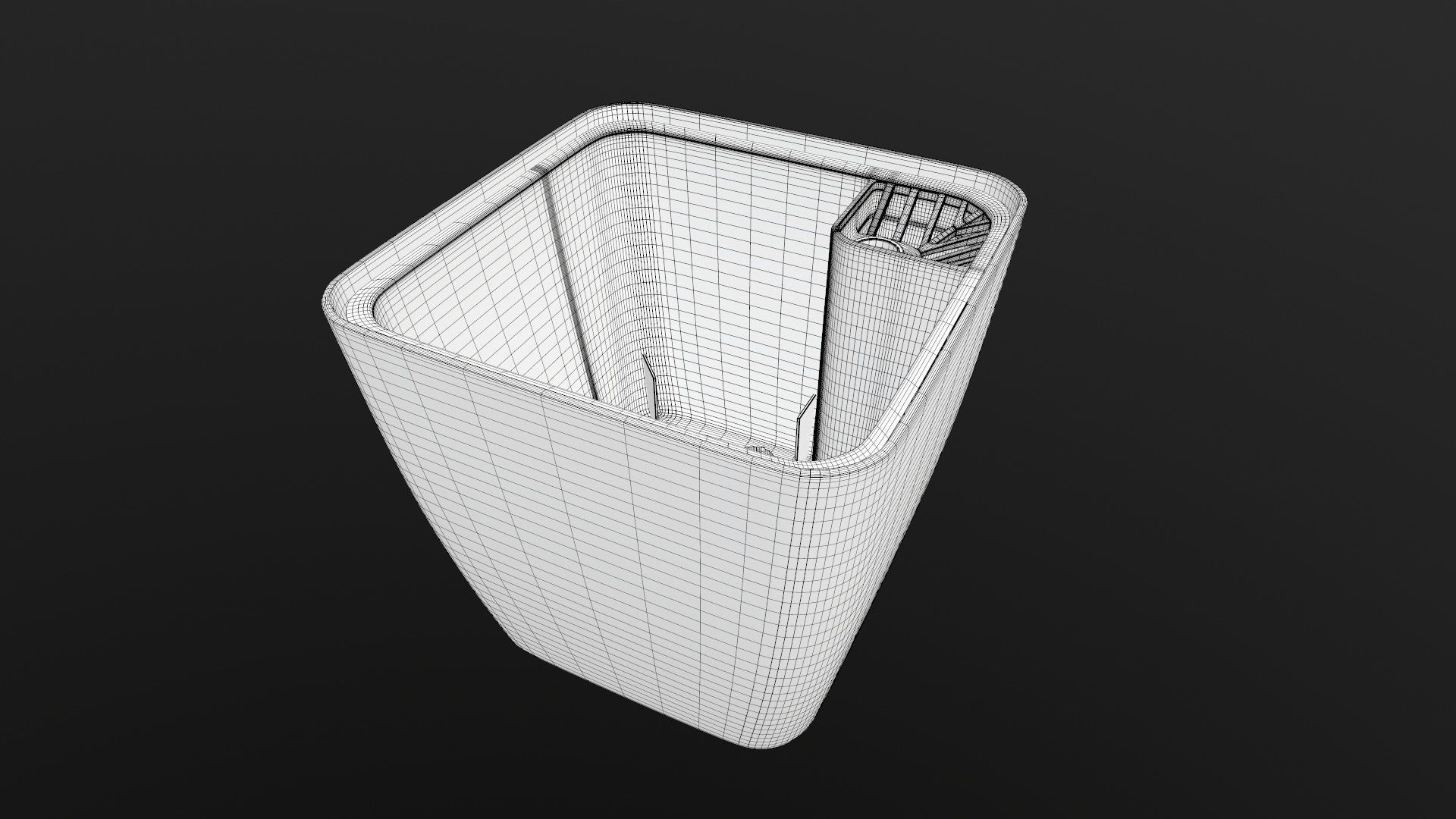 Washbasin plastic container 3D model_15