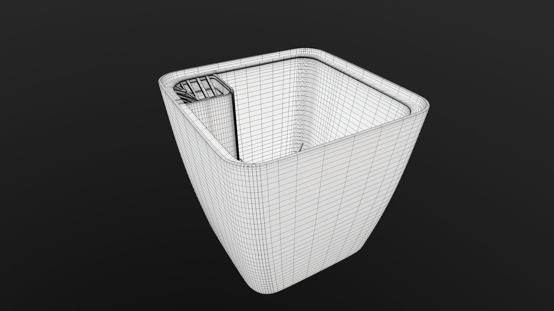 Washbasin plastic container 3D model_12