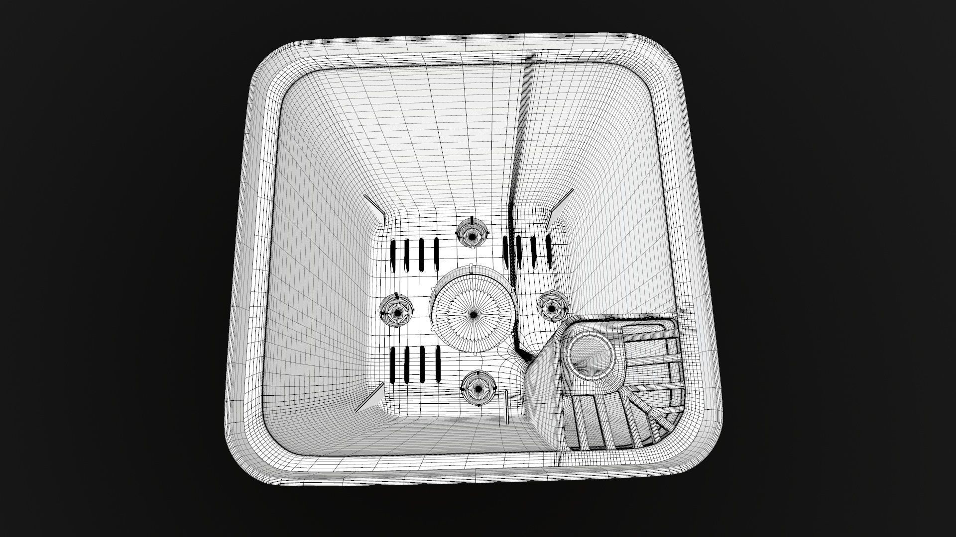 Washbasin plastic container 3D model_17