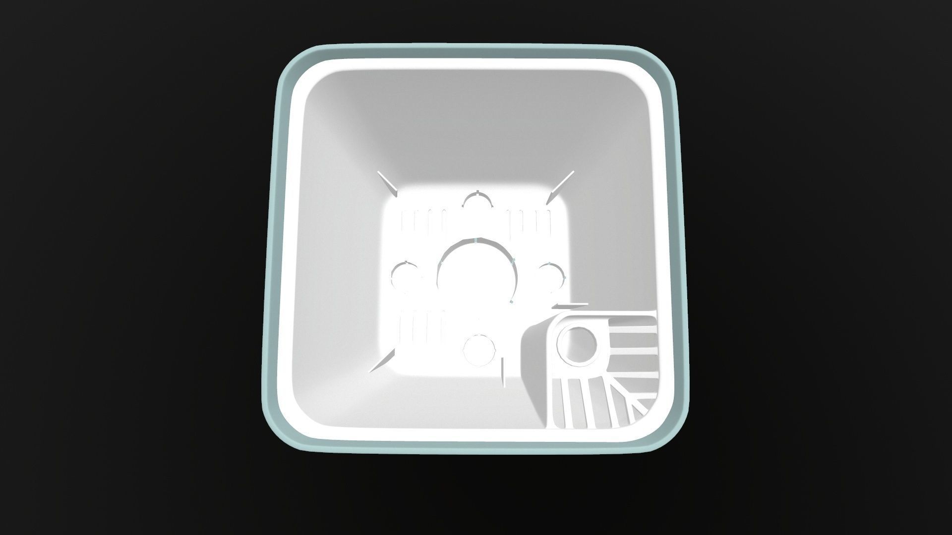 Washbasin plastic container 3D model_6