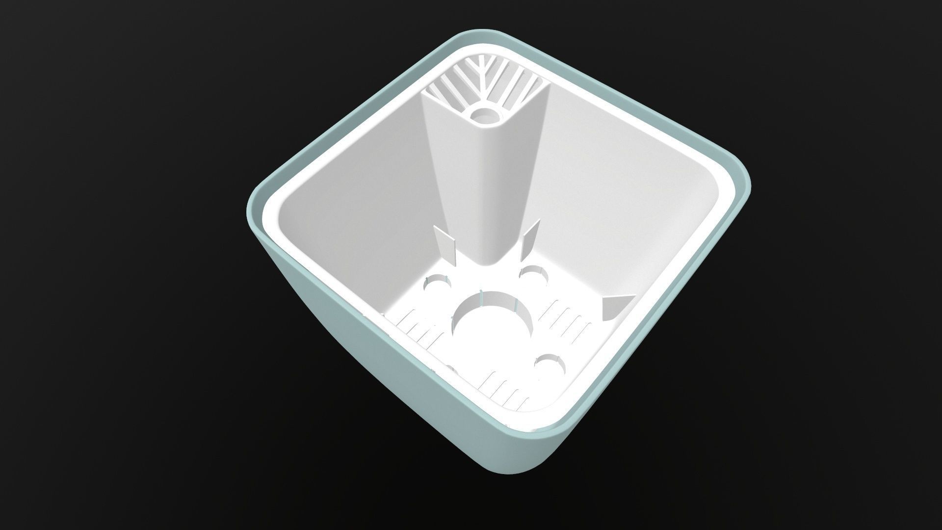 Washbasin plastic container 3D model_8