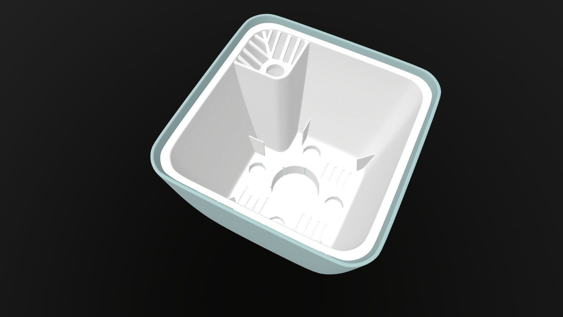 Washbasin plastic container 3D model_9