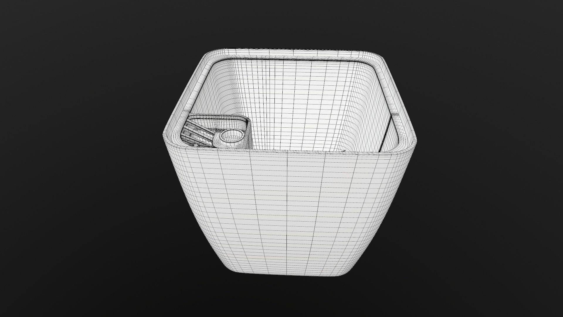 Washbasin plastic container 3D model_13