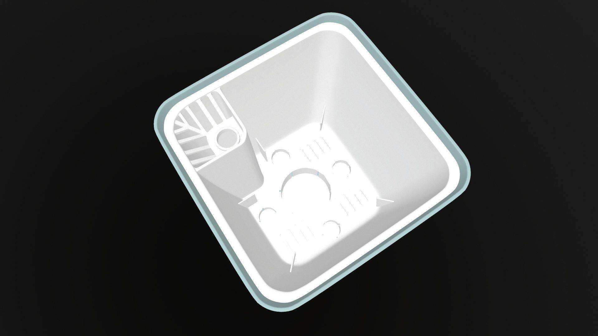 Washbasin plastic container 3D model_11