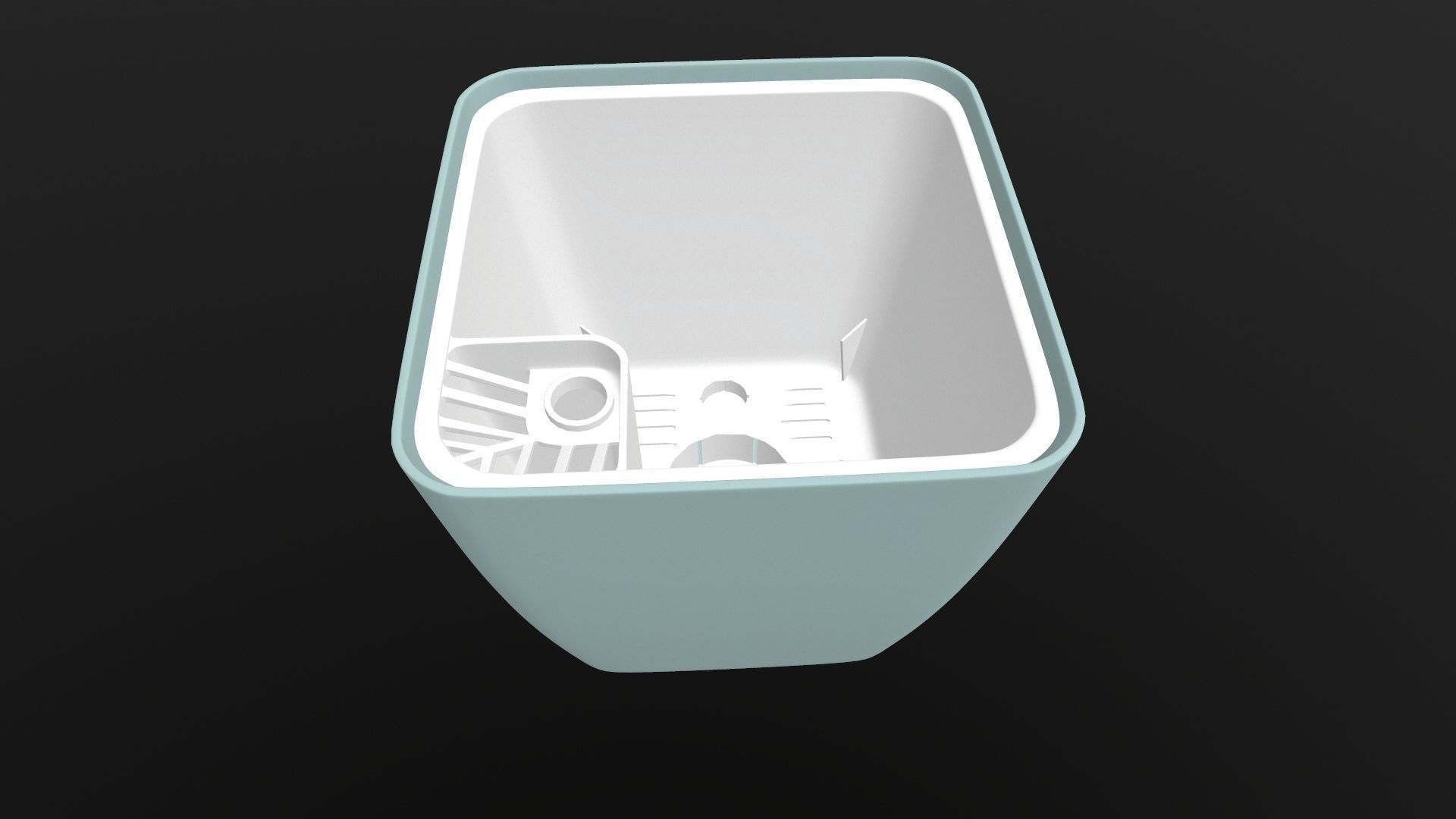 Washbasin plastic container 3D model_3