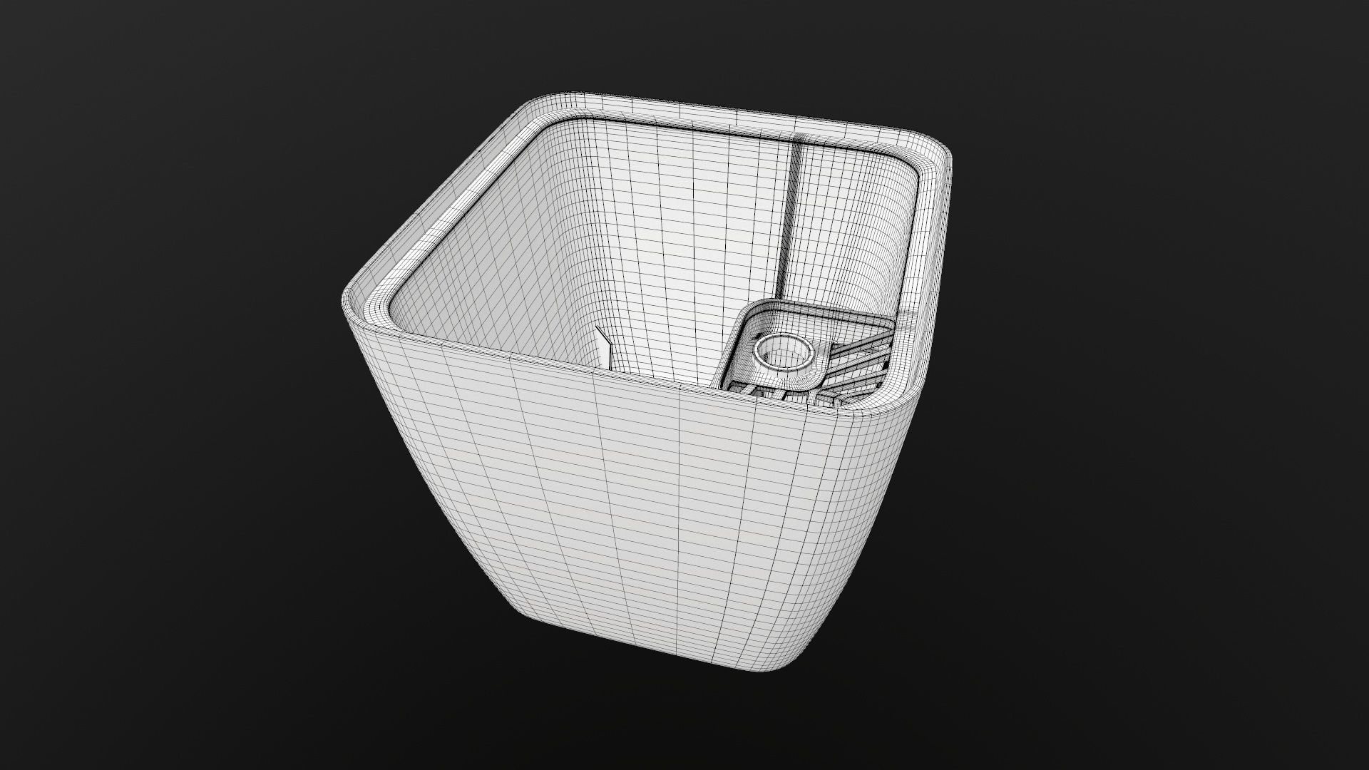Washbasin plastic container 3D model_14