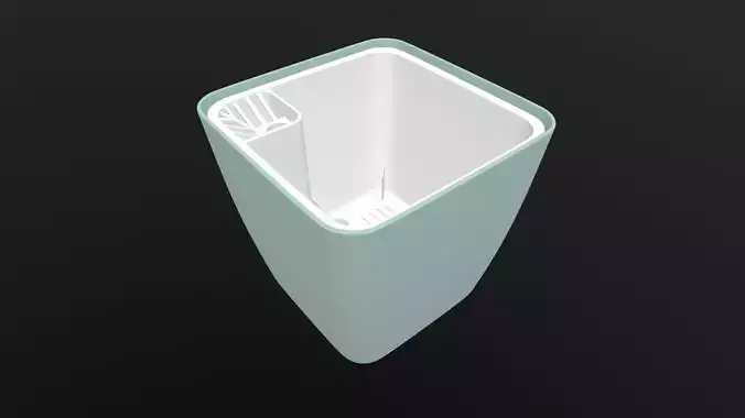 Washbasin plastic container