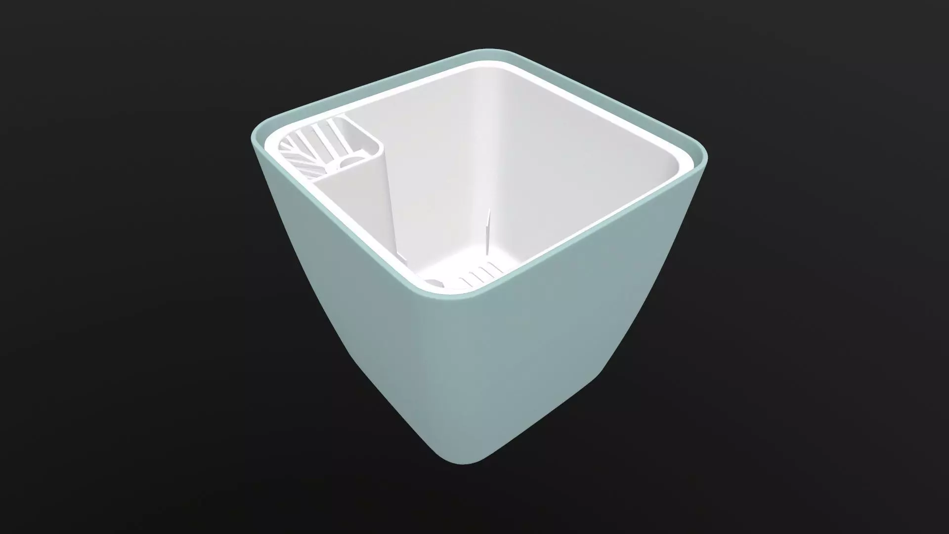 Washbasin plastic container 3D model_0