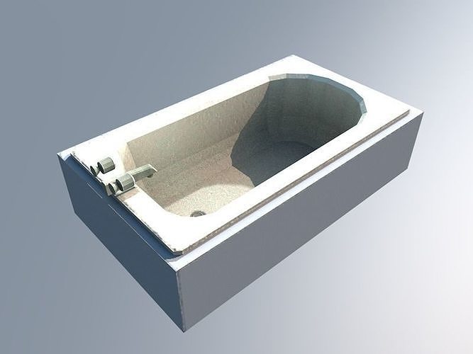 Bath bathroom-interior Low-poly 3D model
