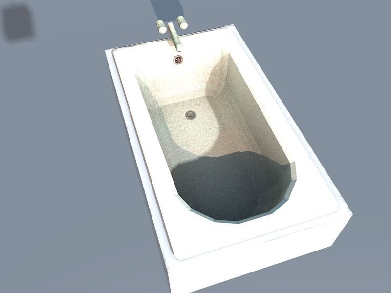 Bath bathroom-interior Low-poly 3D model_2