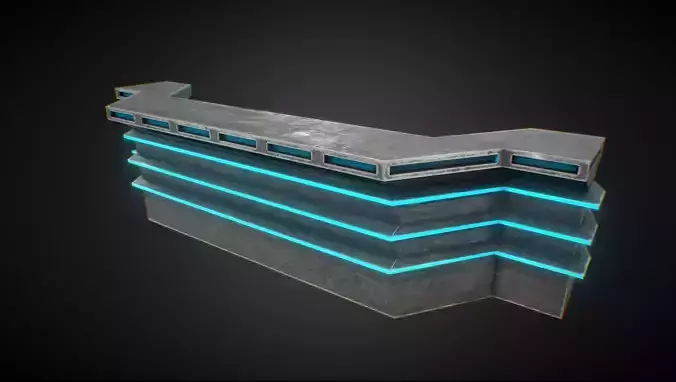 Scifi Bar Canteen Tabern Neon and metal