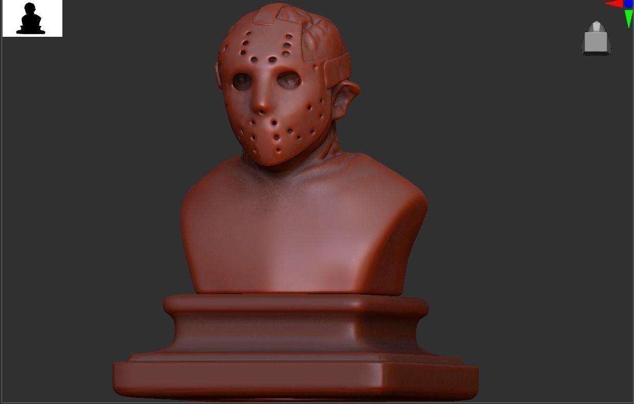 Jason Voorhees Bust Stl 3D print model_2