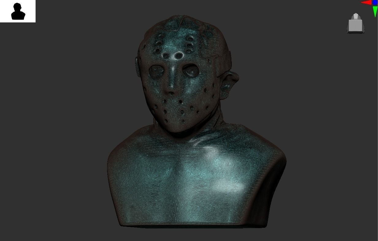 Jason Voorhees Bust Stl 3D print model_6