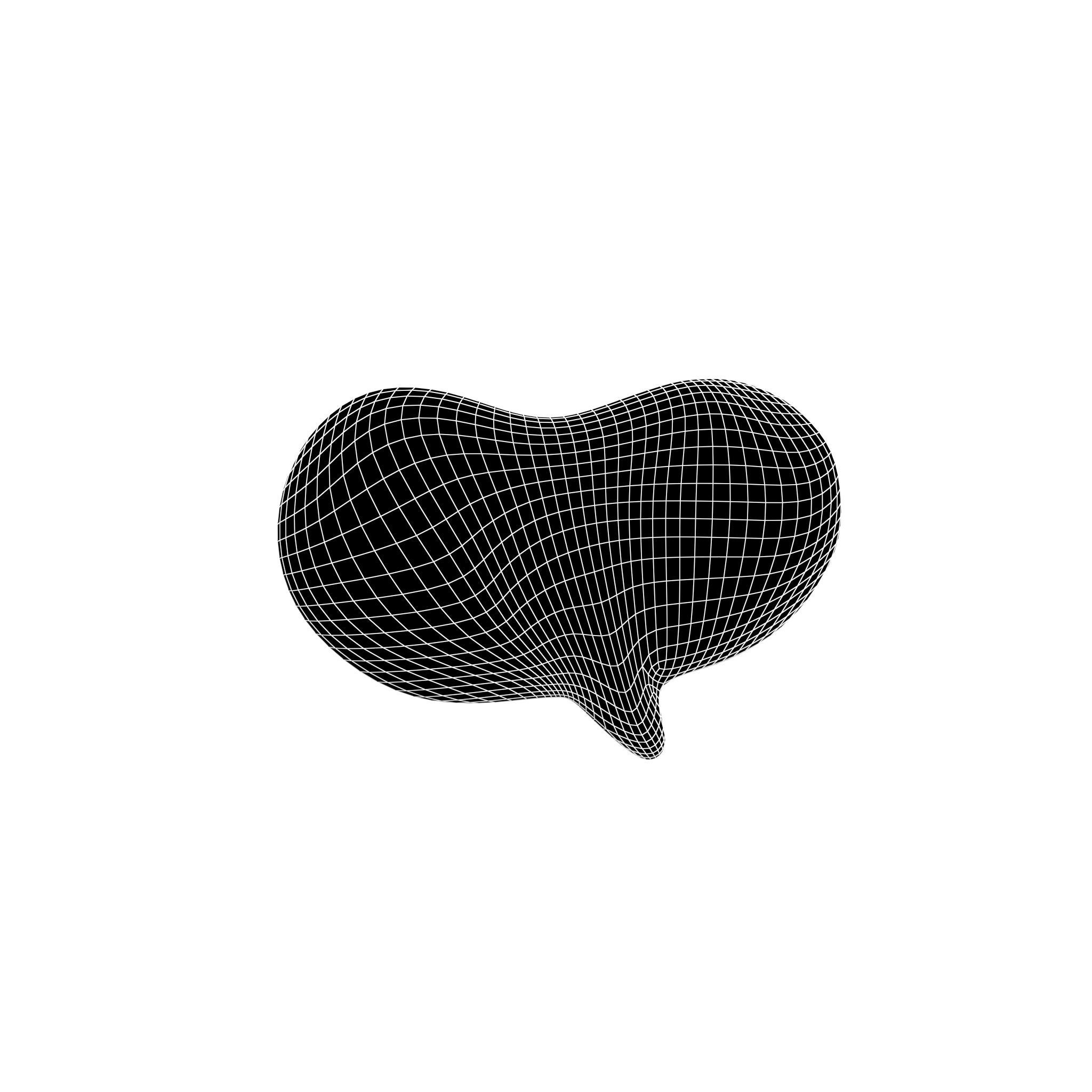 Speech Balloon v14 002 Low-poly 3D model_5