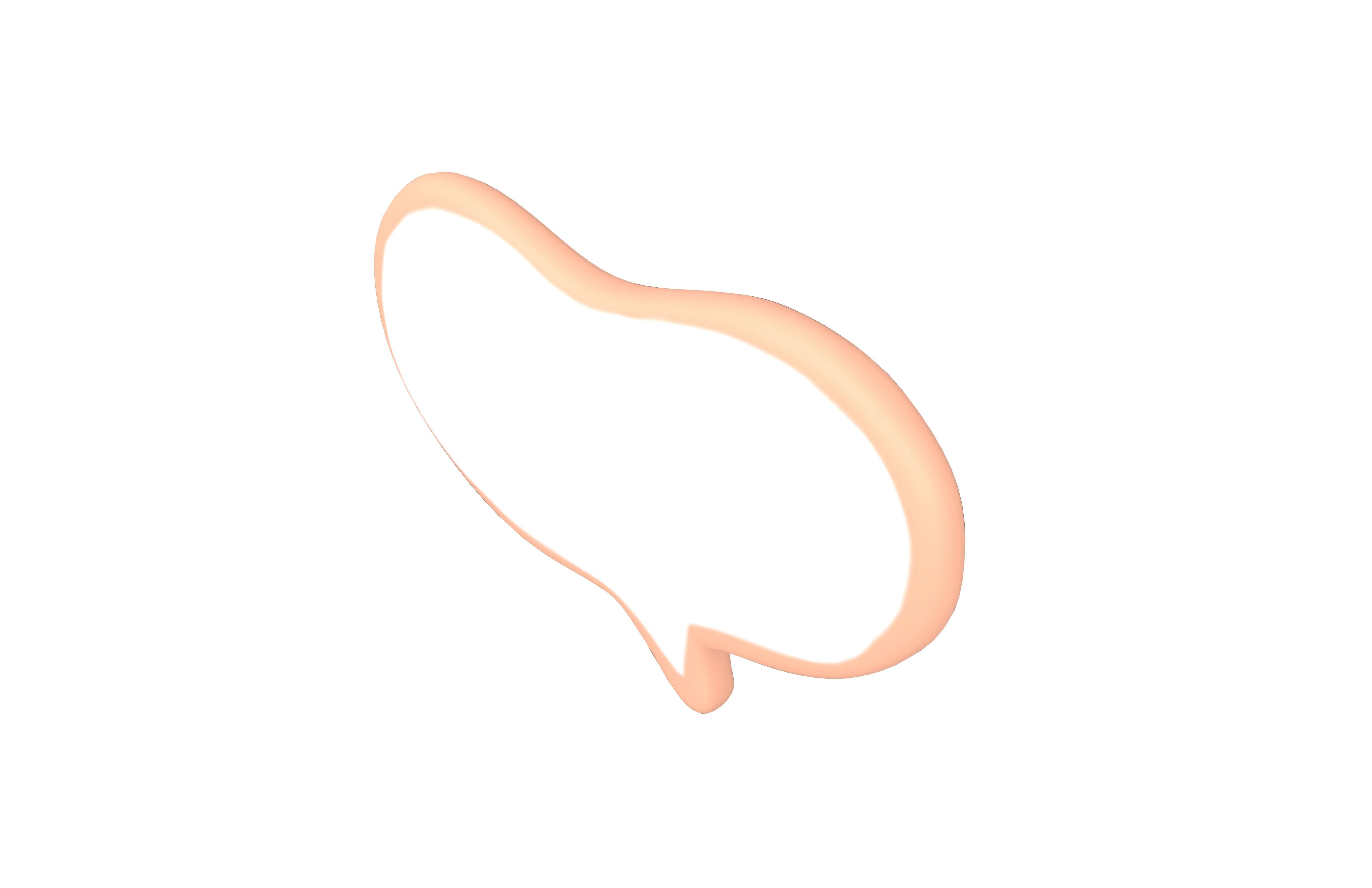 Speech Balloon v14 004 Low-poly 3D model_1