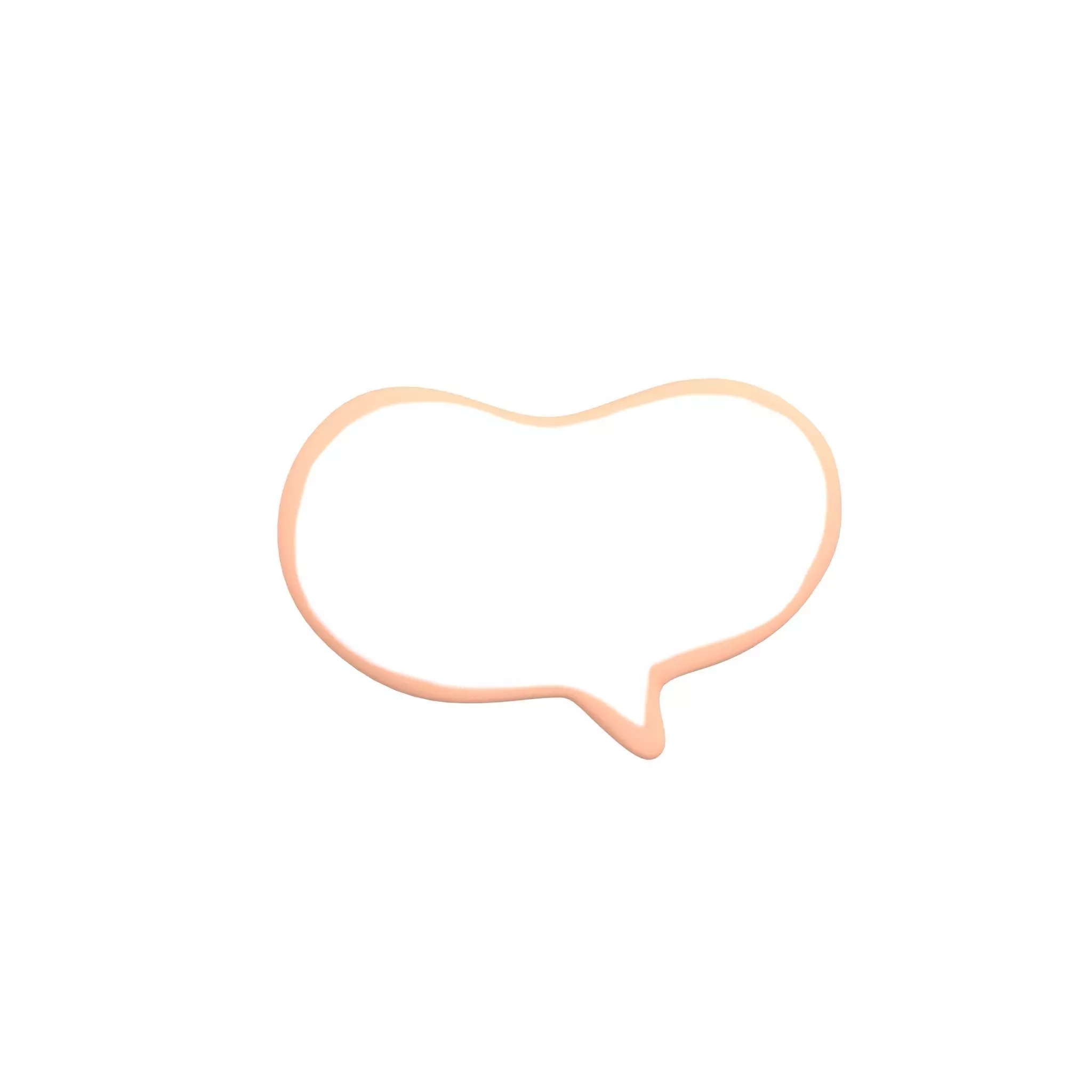 Speech Balloon v14 004 Low-poly 3D model_0