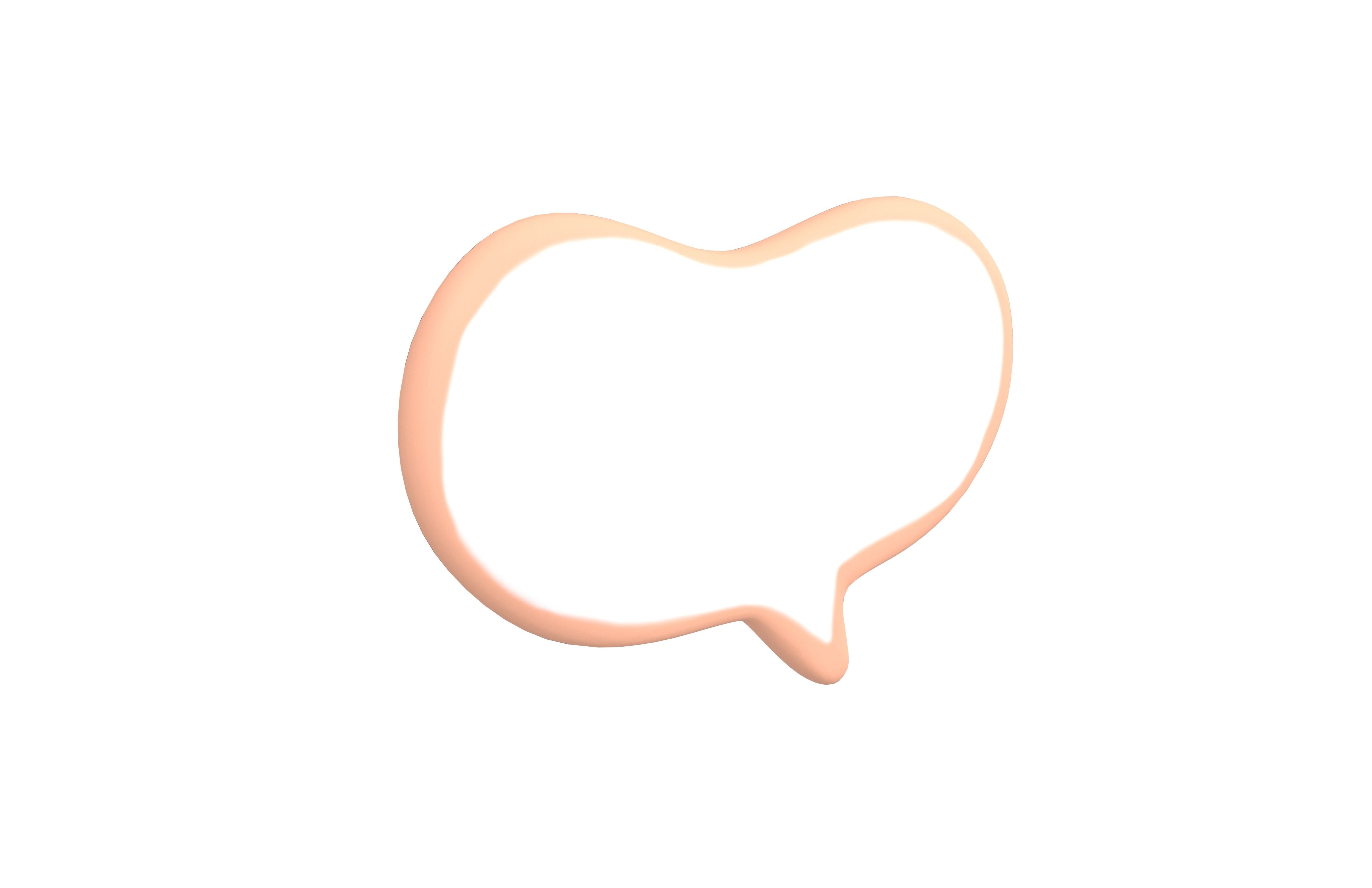 Speech Balloon v14 004 Low-poly 3D model_2