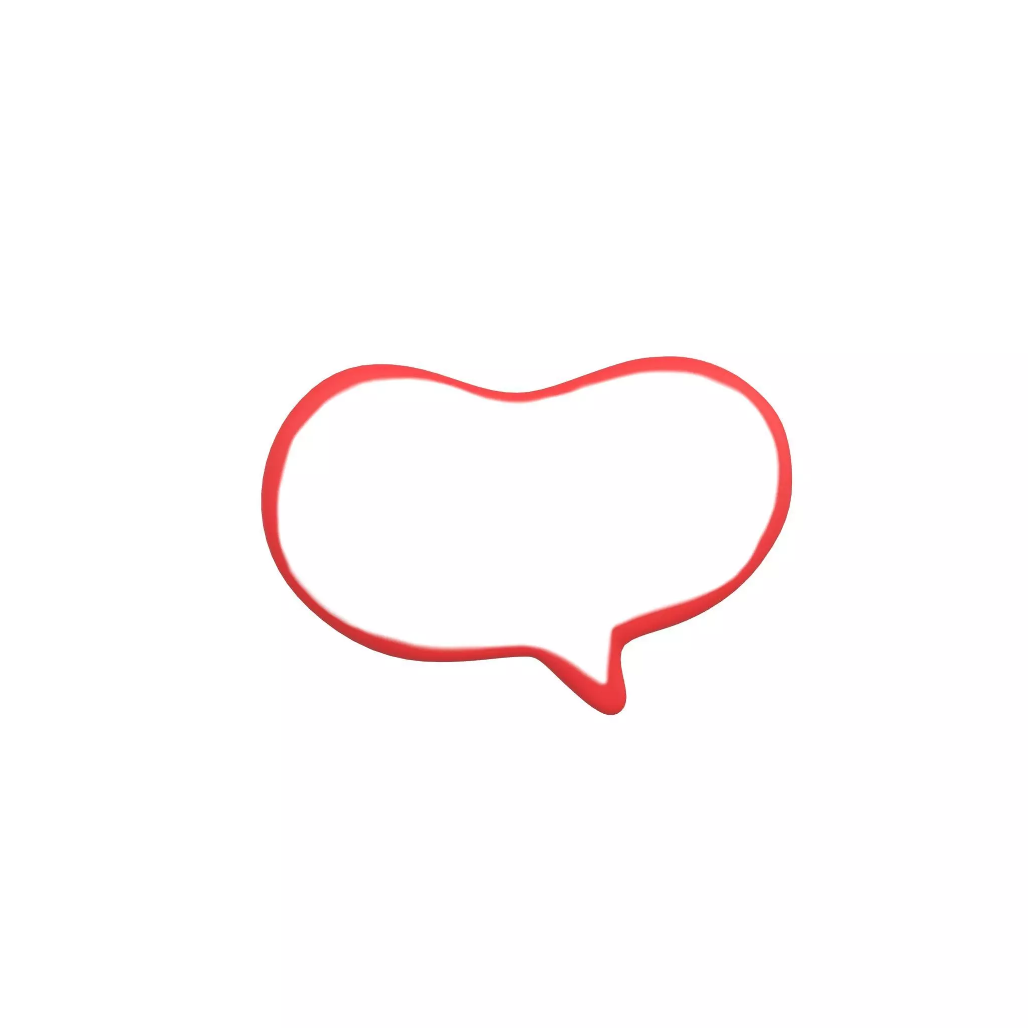 Speech Balloon v14 006 Low-poly 3D model_0