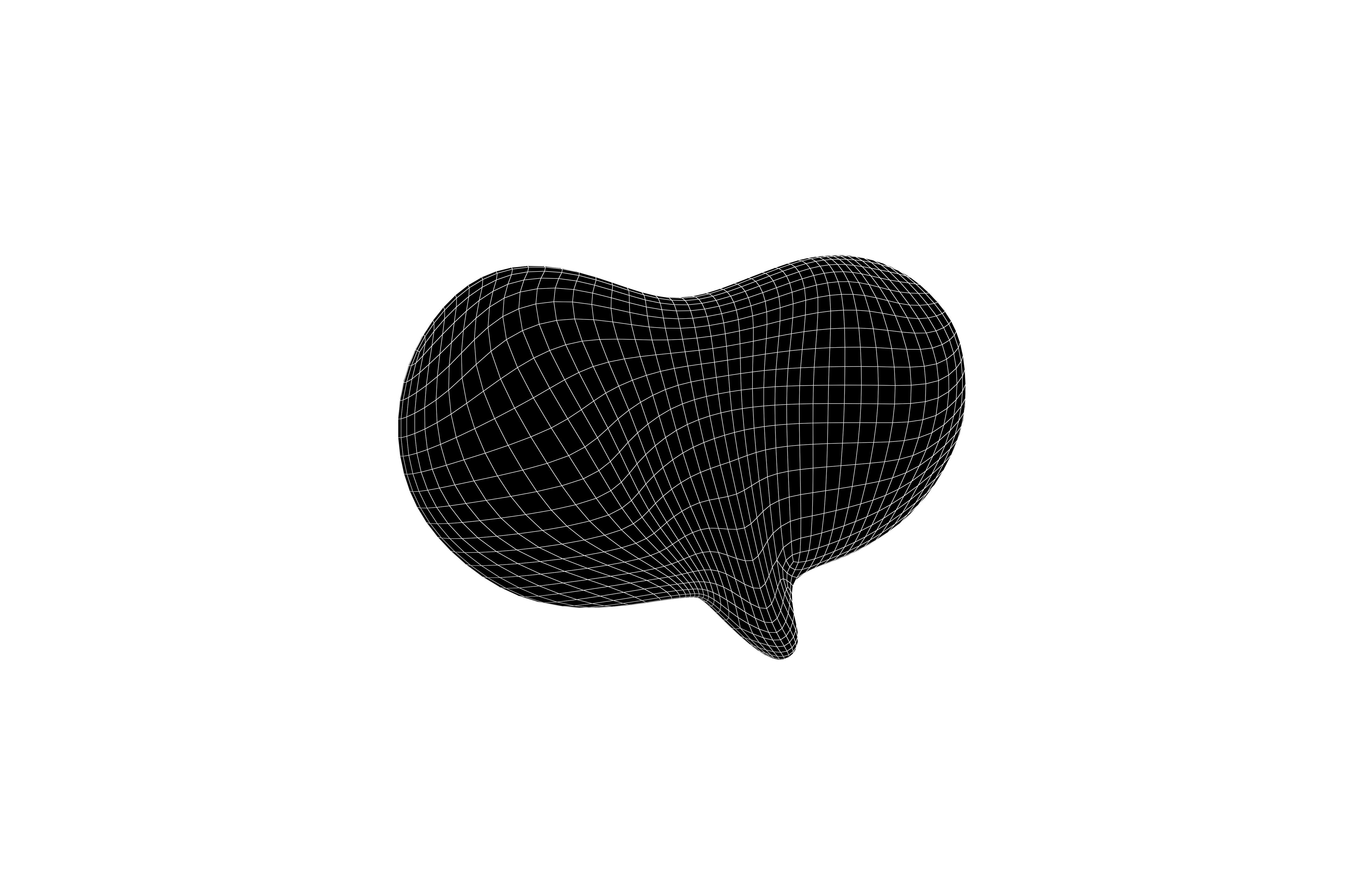 Speech Balloon v14 006 Low-poly 3D model_4