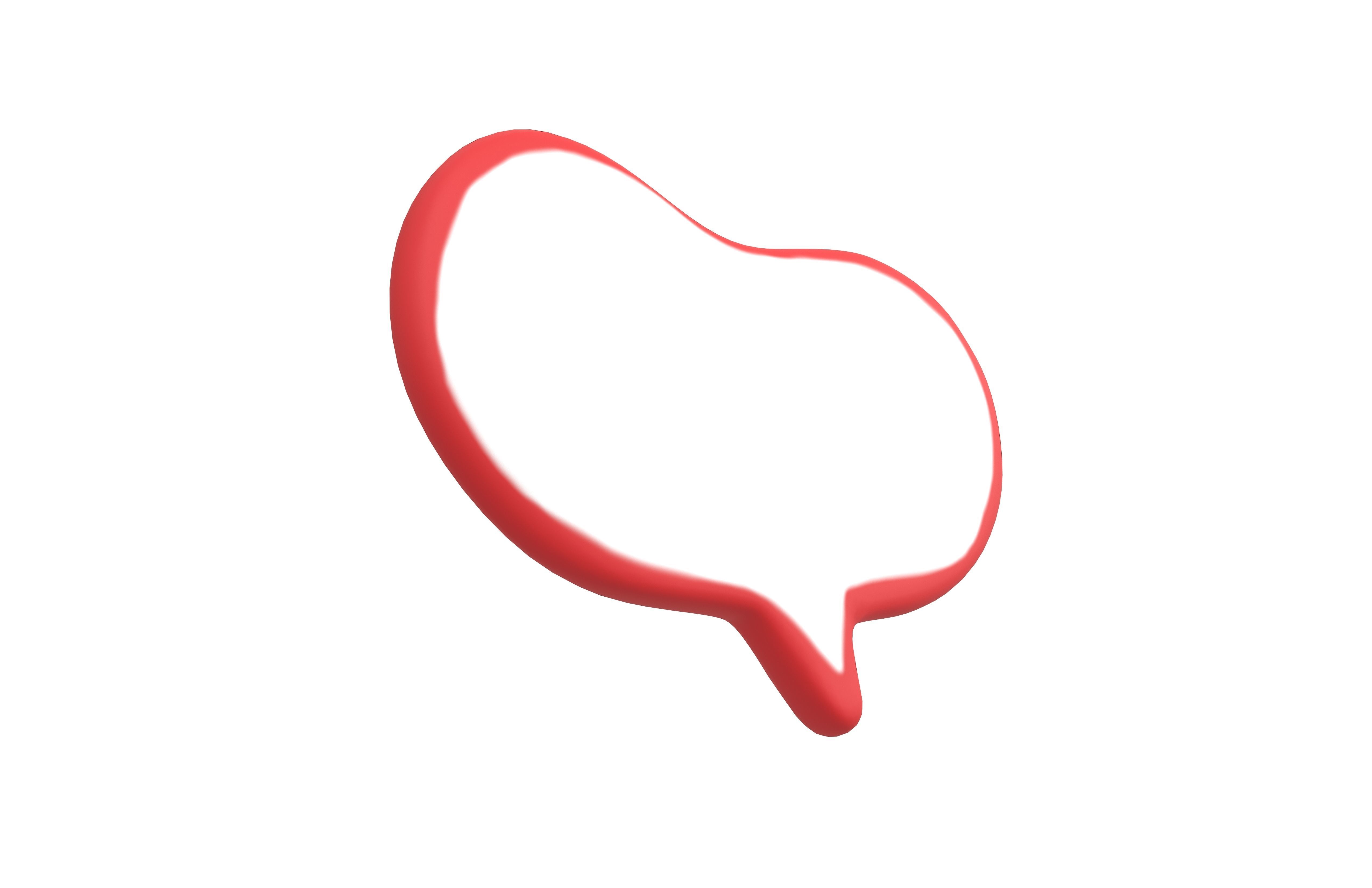 Speech Balloon v14 006 Low-poly 3D model_3