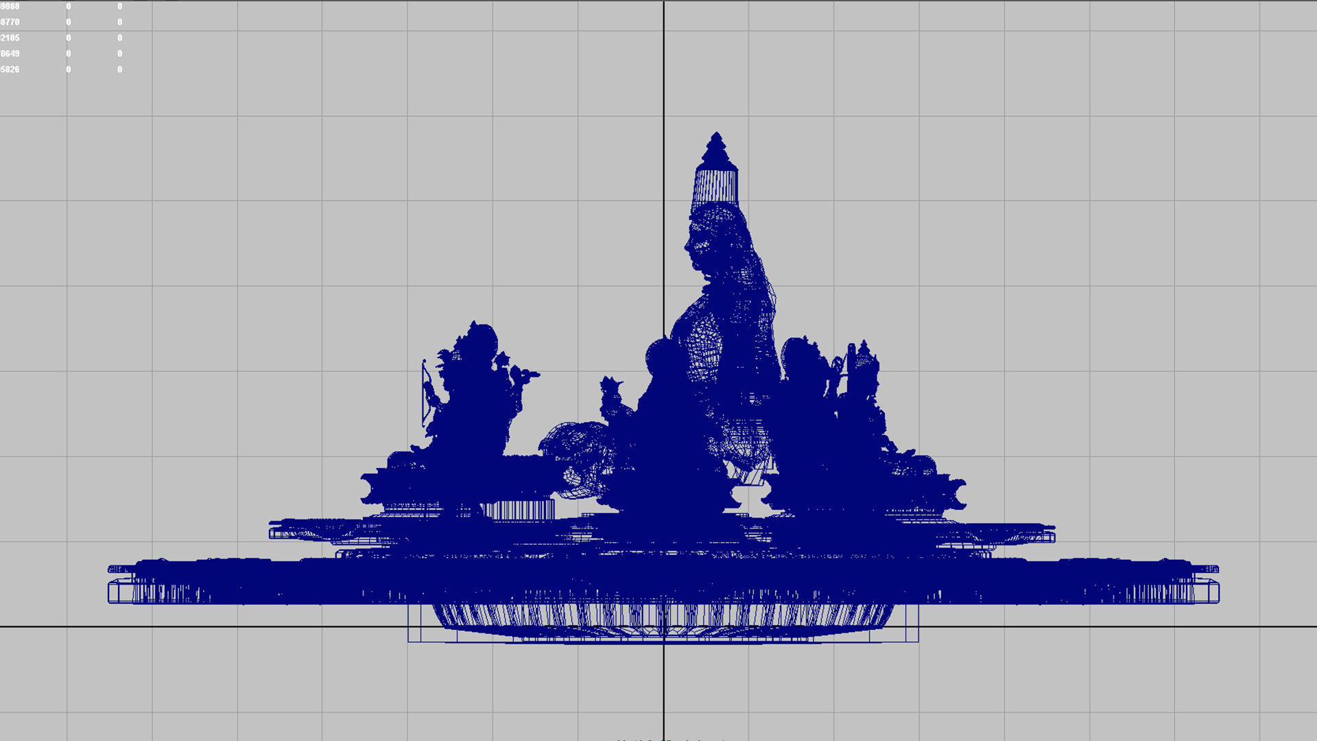 clay oil lamp ashtalakshmi 3D model_5