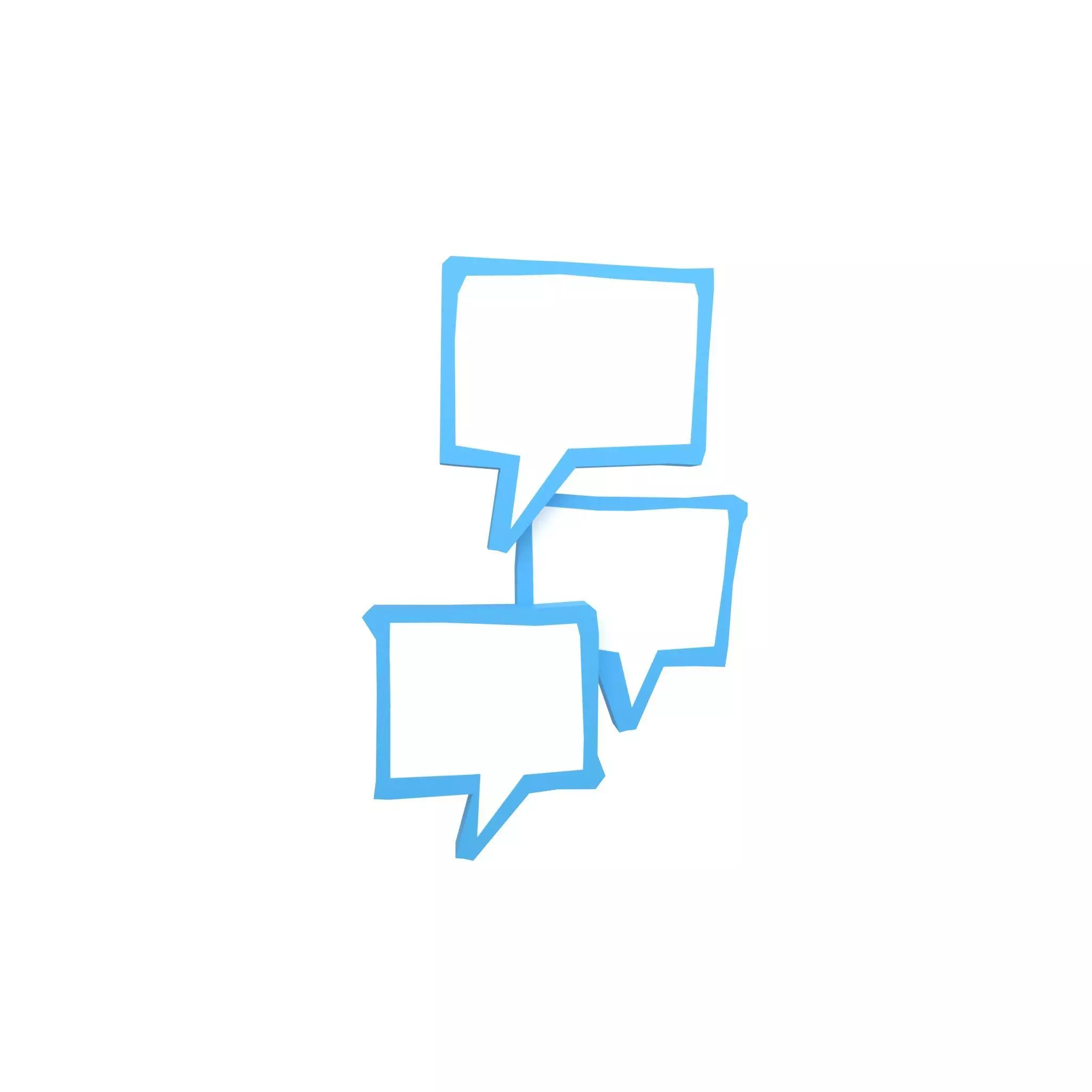 Speech Balloon v15 005 Low-poly 3D model_0