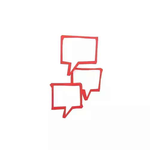 Speech Balloon v15 006 Low-poly 3D model