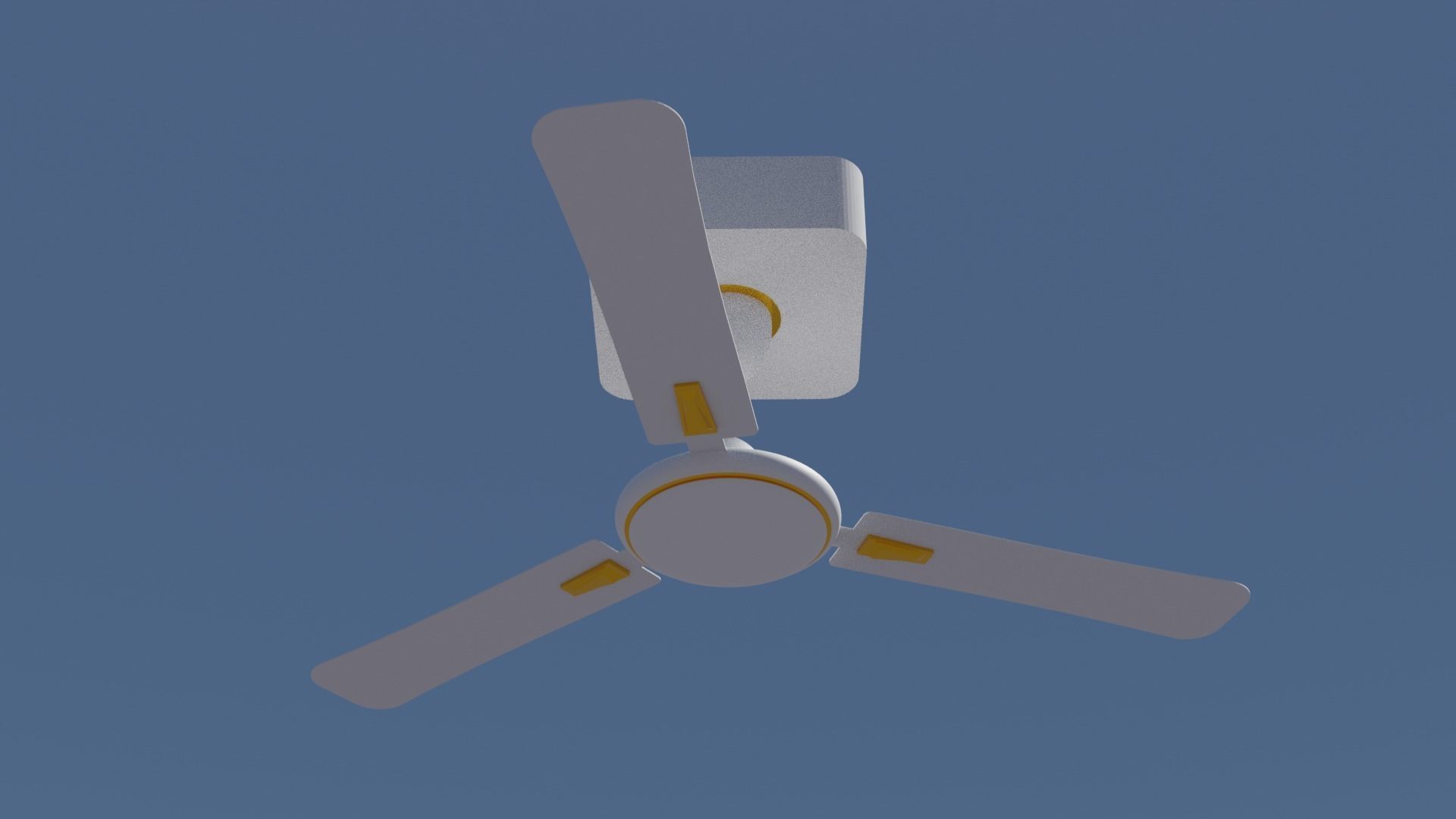 Ceiling fan High Resolution Game Ready Asset Low-poly 3D model_6