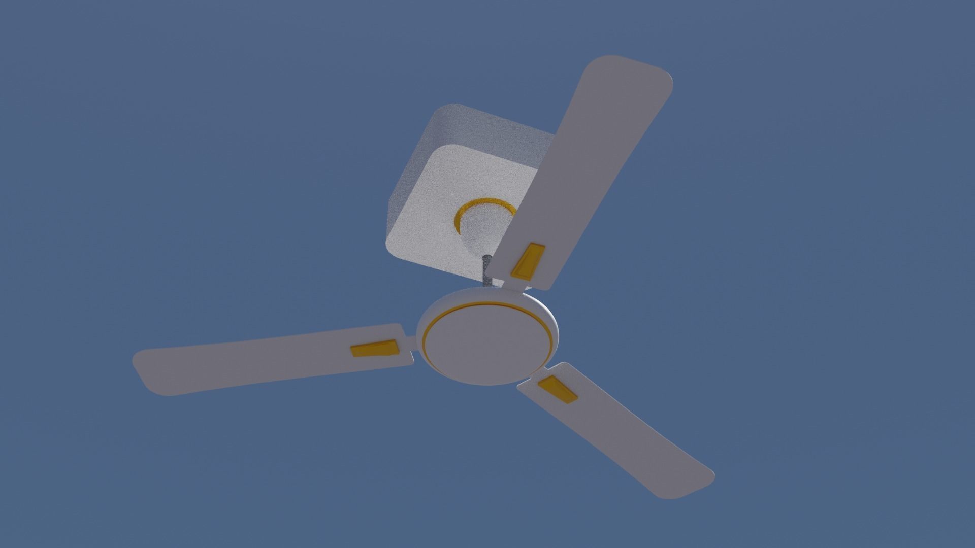 Ceiling fan High Resolution Game Ready Asset Low-poly 3D model_2