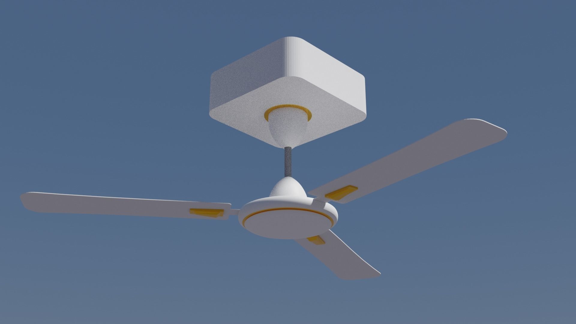 Ceiling fan High Resolution Game Ready Asset Low-poly 3D model_5